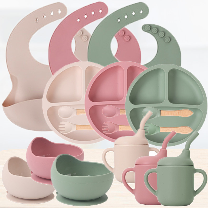 Baby Products Kit - Çocuk silikon sofra seti bebek tamamlayıcı
