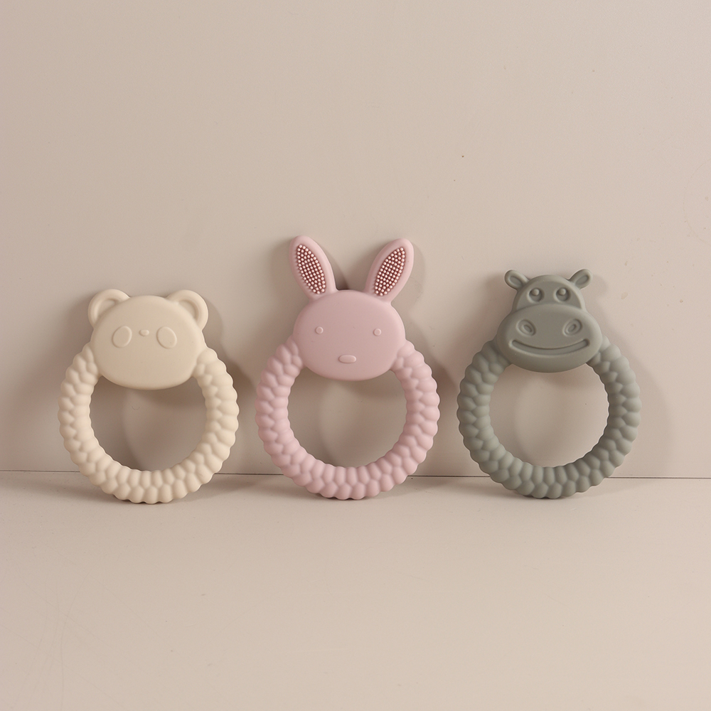 Baby Products Rabbit - Sevimli Hayvan Silikon Diş Kaşıyıcı BPA